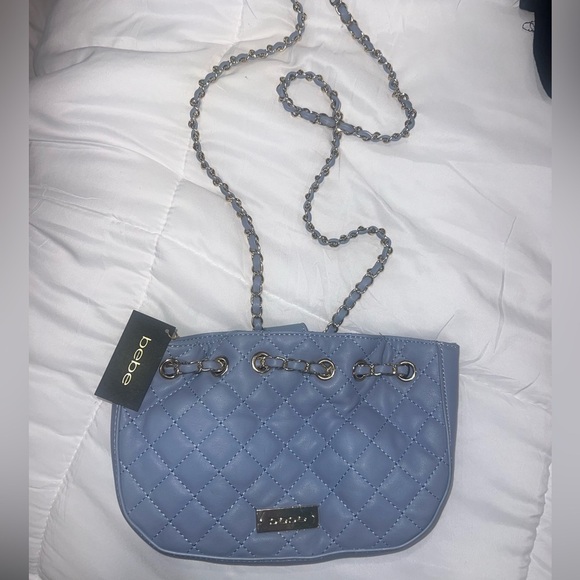 Bebe Blue Quilted Women's Bag - Picture 1 of 5